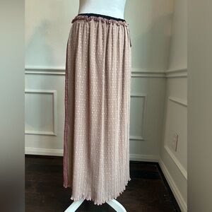 Jetset Pink Pleated Long Skirt, Size Waist 26, NWT